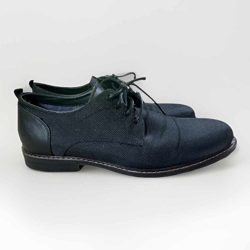 Robert David Mens Black Fabric Casual Dress Shoes Size 9M